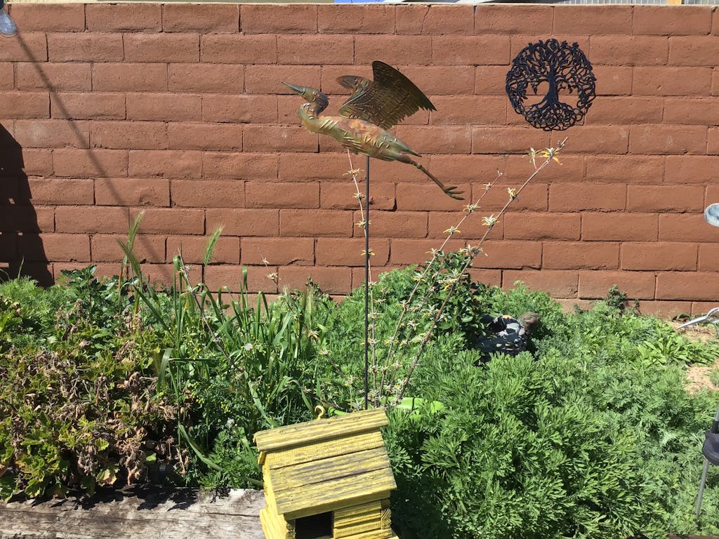 Garden Decor Stake Heron Copper